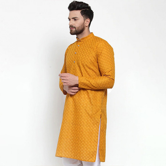 https://www.weavestyle.in/products/men-mustard-yellow-thread-work-cotton-kurta