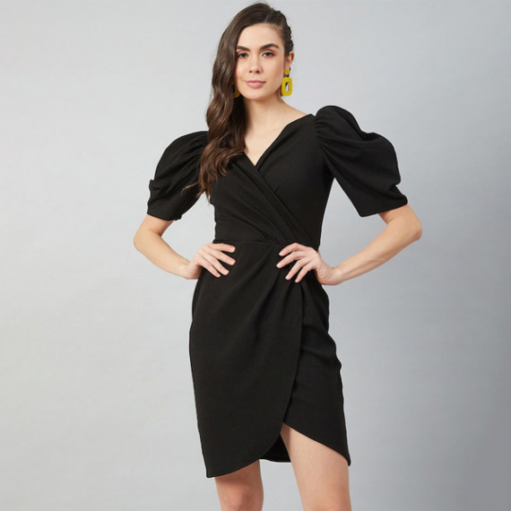 https://www.weavestyle.in/products/black-wrap-dress-with-volume-sleeves