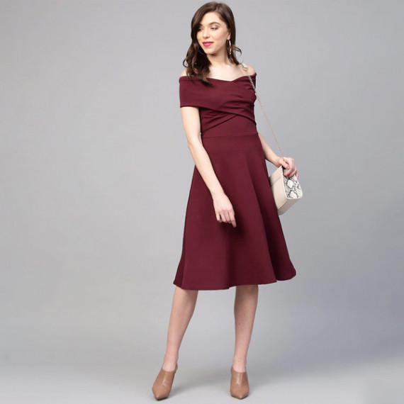 https://www.weavestyle.in/products/off-shoulder-pleated-fit-flare-dress