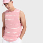 Men Pink Oversized Vest