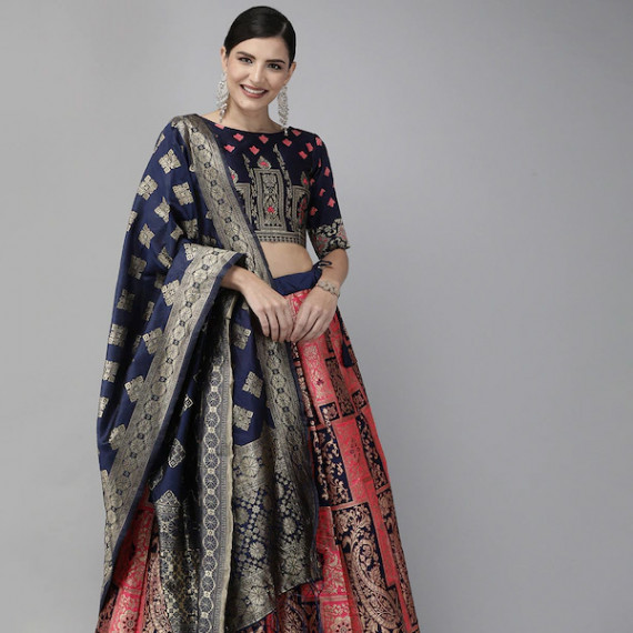 https://www.weavestyle.in/products/pink-navy-blue-woven-design-semi-stitched-lehenga-unstitched-blouse-with-dupatta