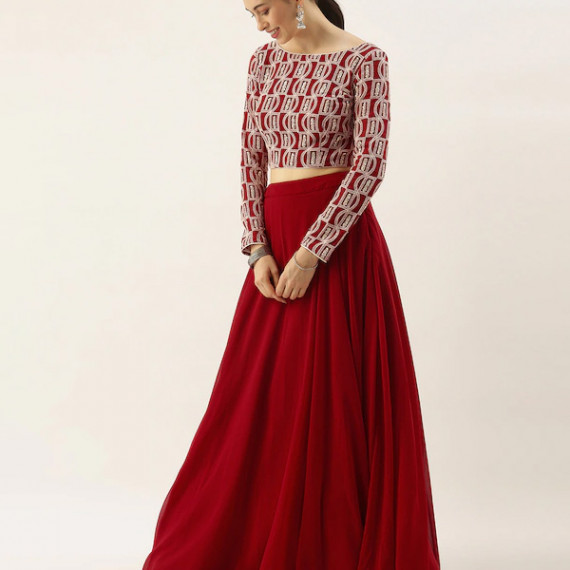 https://www.weavestyle.in/products/maroon-embroidered-thread-work-ready-to-wear-lehenga-blouse-with-dupatta